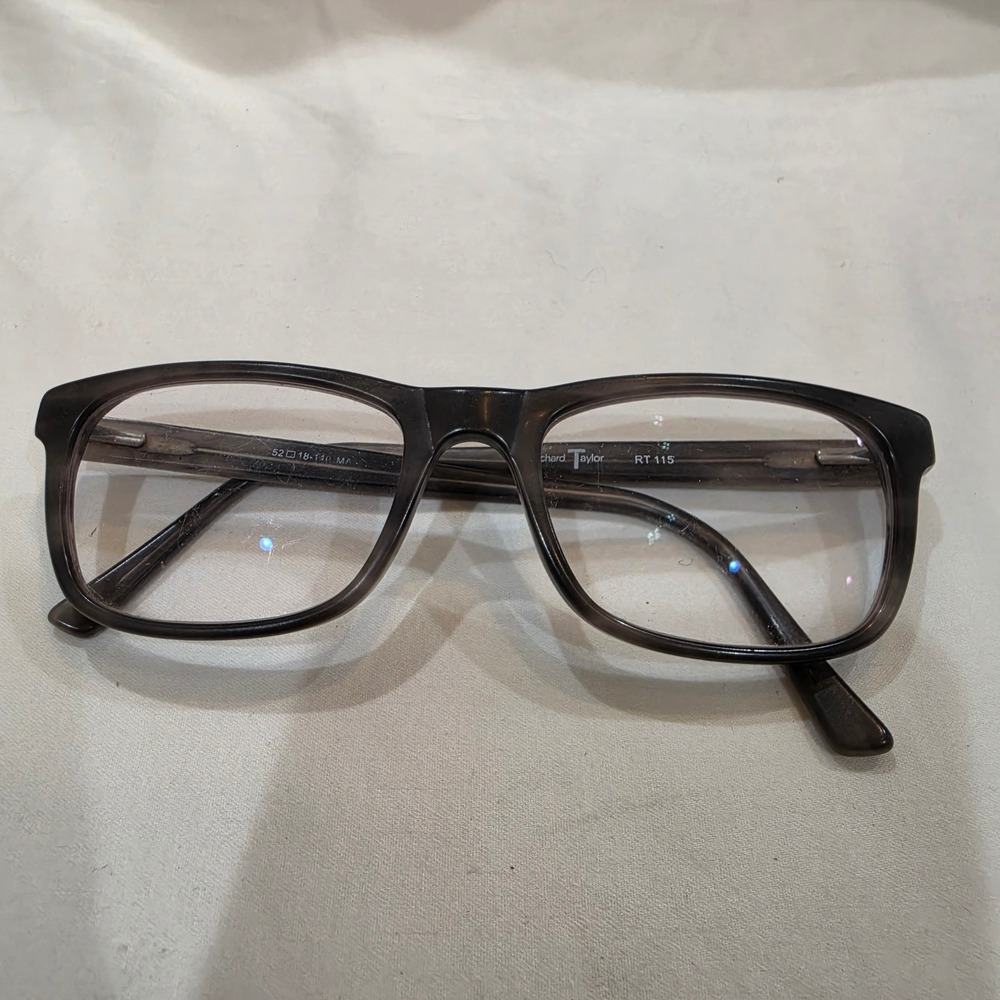 Richard Taylor Eyeglasses RT 115 52-18-140 Grey Rectangle Frames